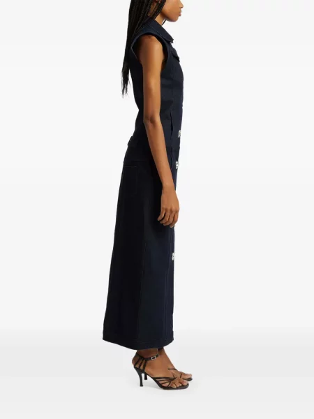 Rochie din denim Christopher Esber albastru