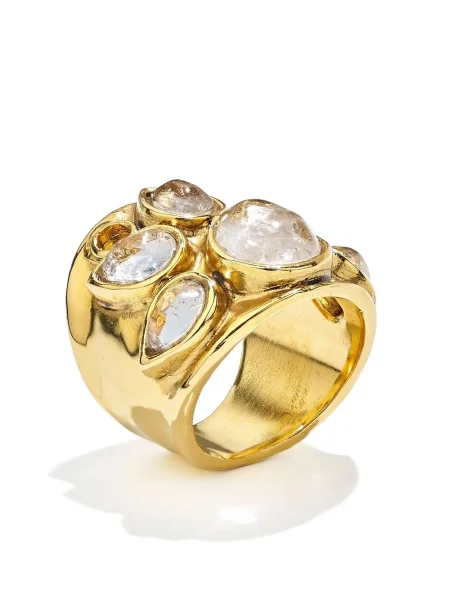 Inel Goossens de cristal auriu
