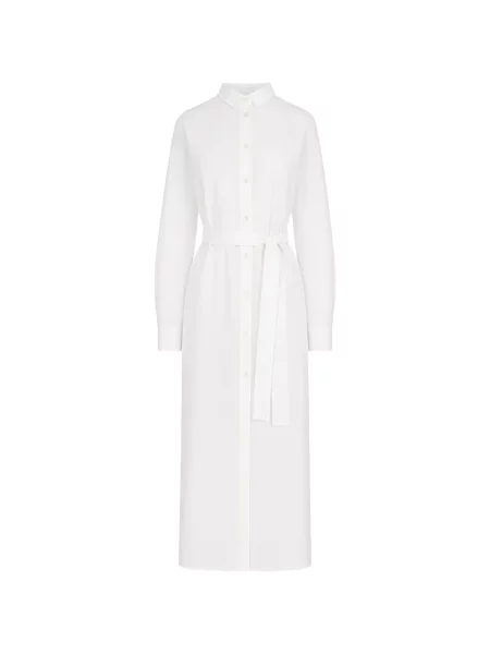 Cu centură rochie tip cămașă La Rose alb