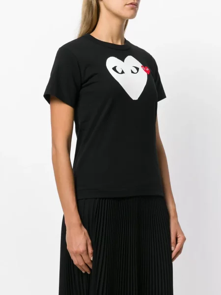Tričko Comme Des Garçons Play s potiskem černé