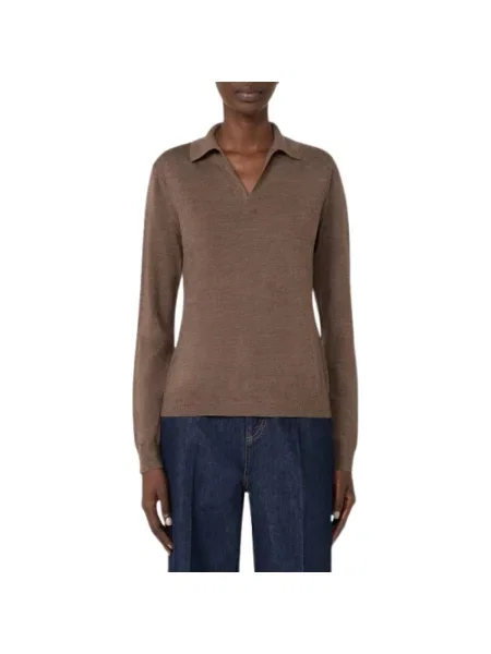 Sweter Weekend Max Mara wełniany beżowy