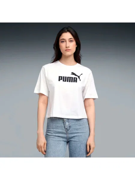 Decupat tricou Puma cu autograf alb