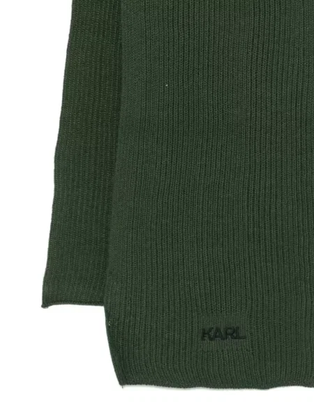 Fular Karl Lagerfeld cu broderie verde