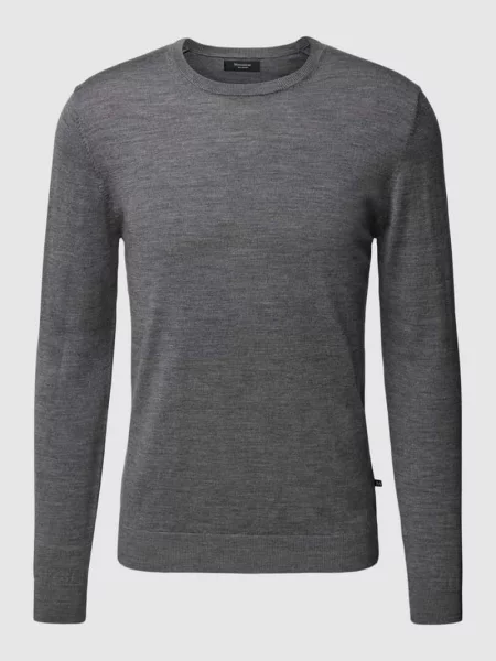 Sweter z dzianiny z żywej wełny model „Margrate Merino” Matinique