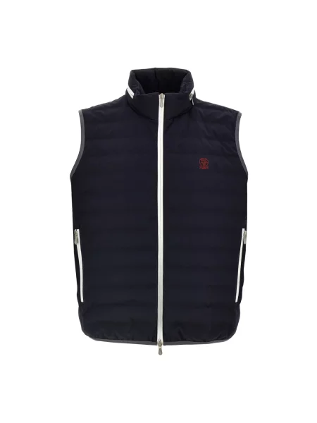 Kamizelka puchowa Brunello Cucinelli niebieska