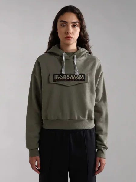 Укороченное худи Napapijri зеленое
