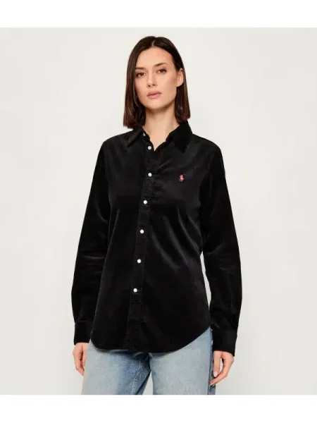 POLO RALPH LAUREN Cămașă | catifea reiată negru