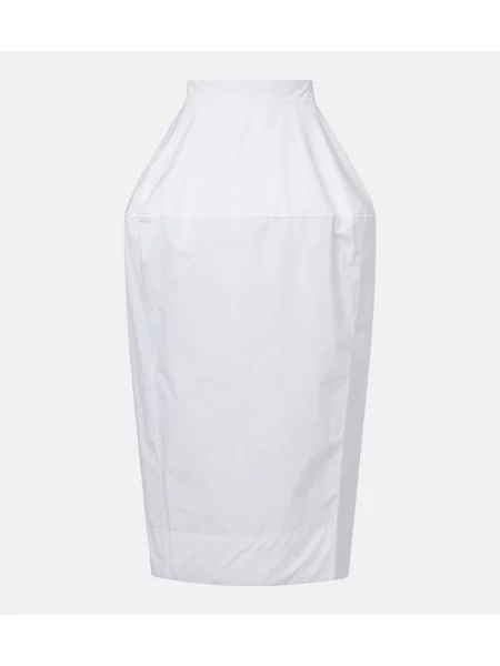 Fustă midi Róhe din poplin alb