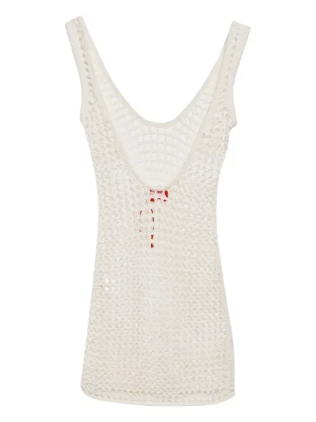 Dzianinowa sukienka Solid & Striped w paski garniturowa biała