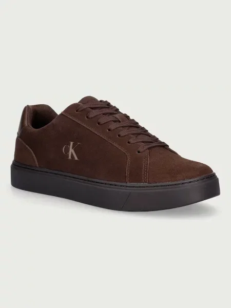 Calvin Klein CLASSIC CUPSOLE LACEUP SU sportcipő férfi velúr barna