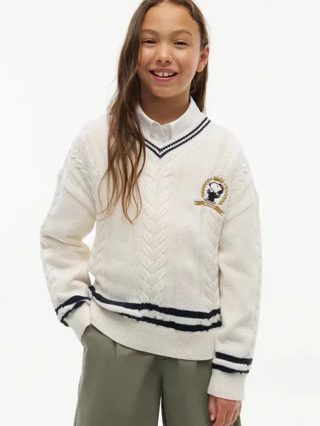 Tommy Hilfiger пуловер за деца от x Peanuts бяло