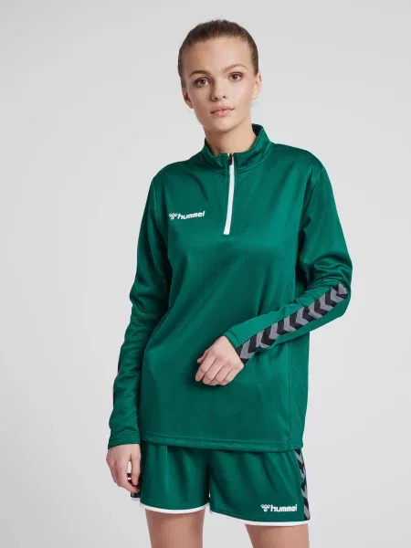Bluza do piłki nożnej Hummel demi-zip hml AUTHENTIC biała
