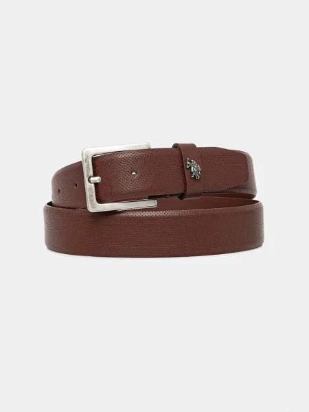 Кожен U.S. Polo Assn. Michigan мъжки кафяво