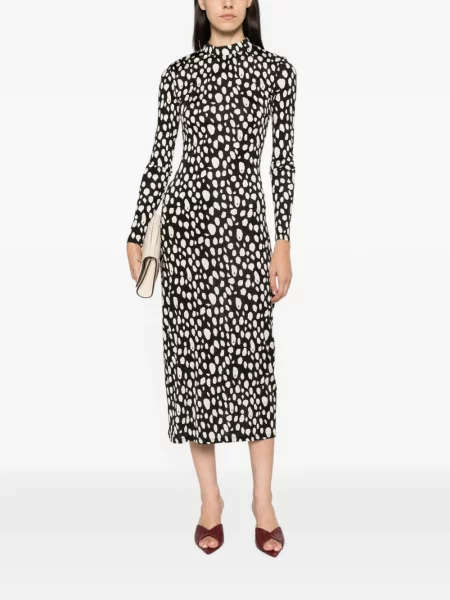 Lung rochie Patrizia Pepe cu imagine negru