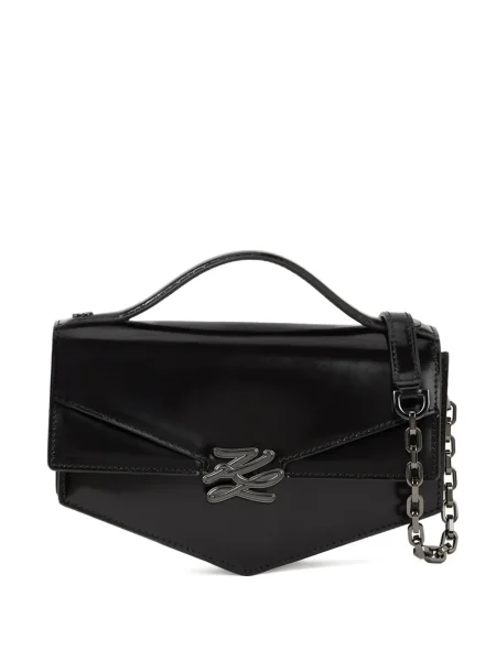 Geanta de piele Karl Lagerfeld K/Autograph din piele mini cu autograf negru