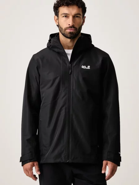 Jack Wolfskin geacă 3 în 1 pentru bărbați STONETRAIL negru