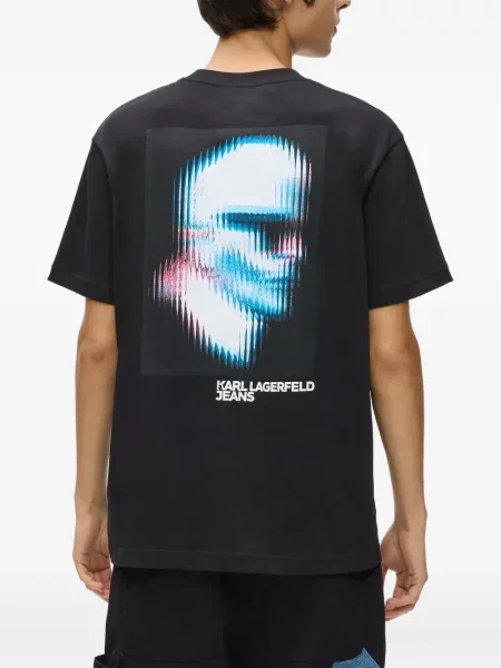 Тениска Karl Lagerfeld Jeans с принт черно