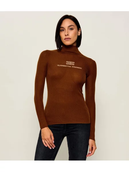 Pulover Elisabetta Franchi de lână maro