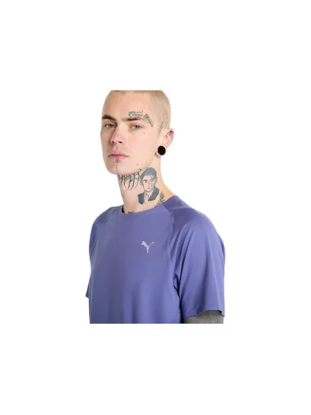 Krátky tričko Puma s krátkymi rukávmi modrá