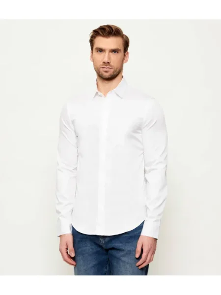 Armani Exchange Cămașă | Slim Fit alb