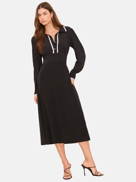 Lipsy Rochie tip bluză negru alb