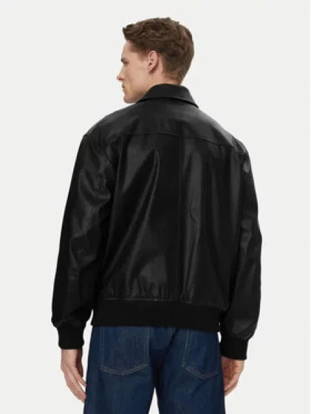 Calvin Klein Jeans Műbőr dzseki fekete