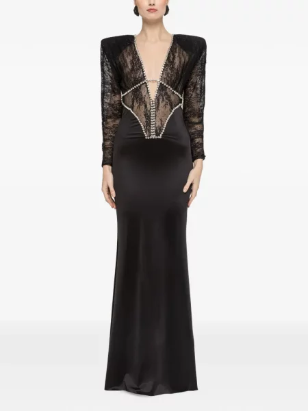 Rochie Nissa din dantelă negru
