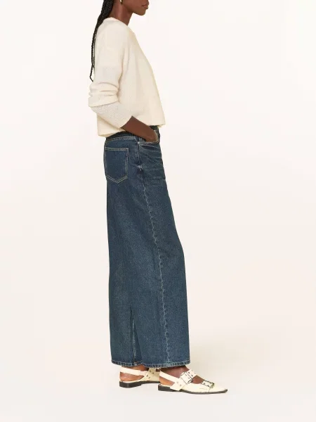 Mrs & Hugs Wide Leg Džíny blue /green wash modré
