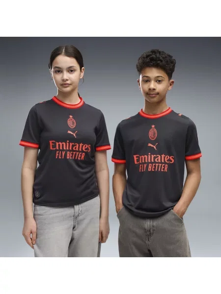 PUMA Młodzieżowa trzecia koszulka AC Milan Odzież szary
