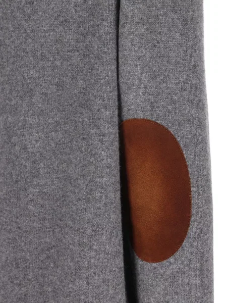 Cardigan Prada din piele de căprioară gri