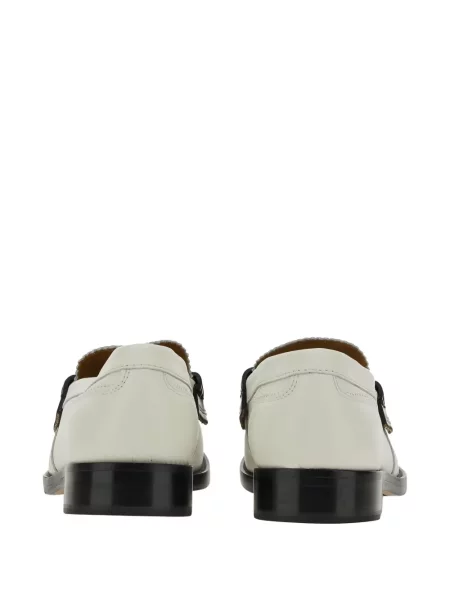 Pantofi loafer College din piele alb