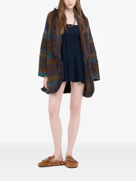 Cardigan Alanui cu franjuri albastru