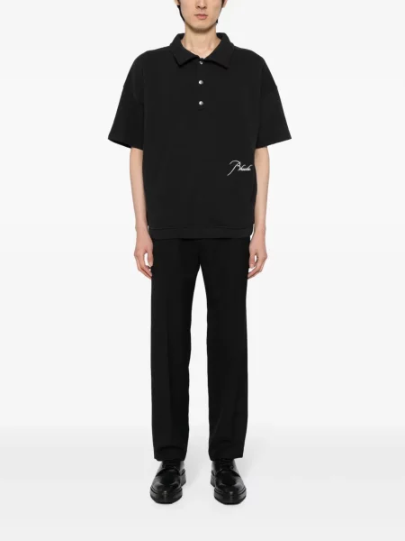 Siuvinėta polo marškinėliai Rhude juoda