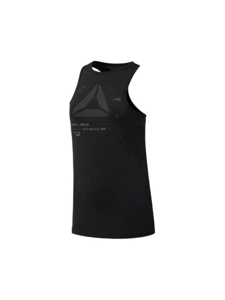 Grafički sportski top Reebok Sport crna