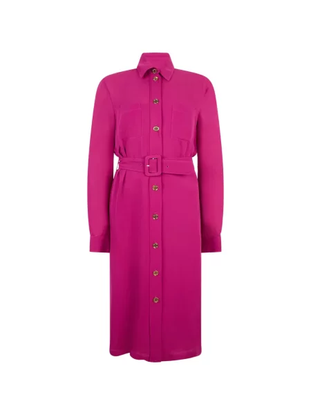 Cu centură rochie tip cămașă Moschino roz