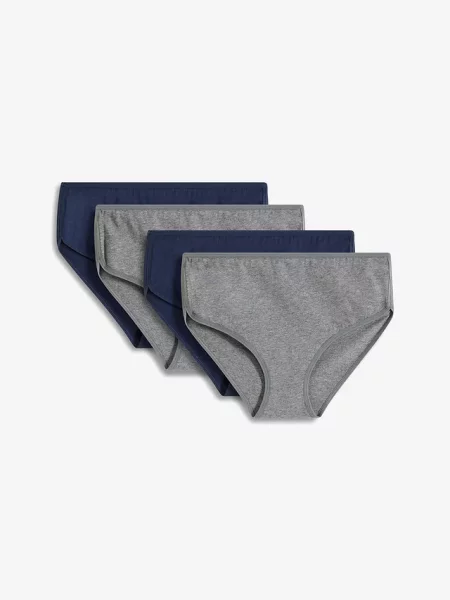Figi maxi panty z bawełny organicznej 4 pary niebieskie