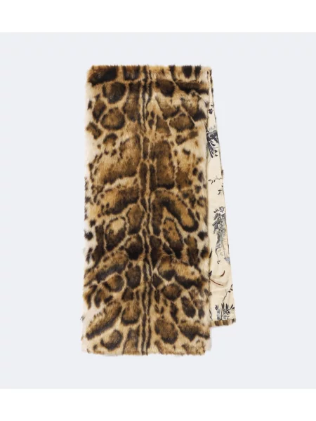Fular Etro cu imagine cu model leopard