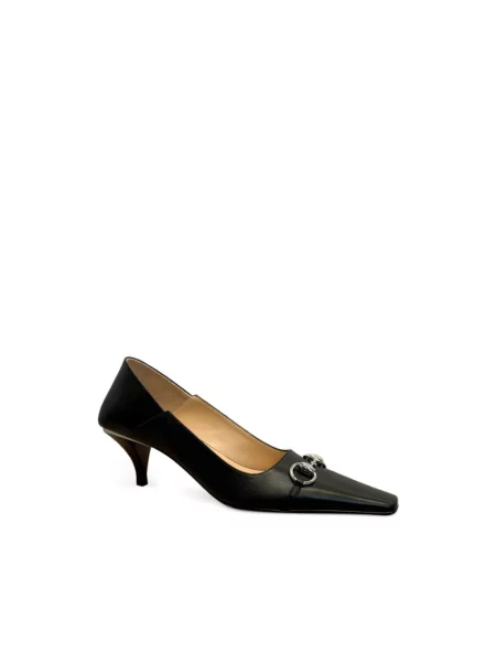 Czółenka Gucci skórzana czarna