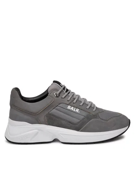 BALR. Usnjene superge Brand Luxe Runner siva