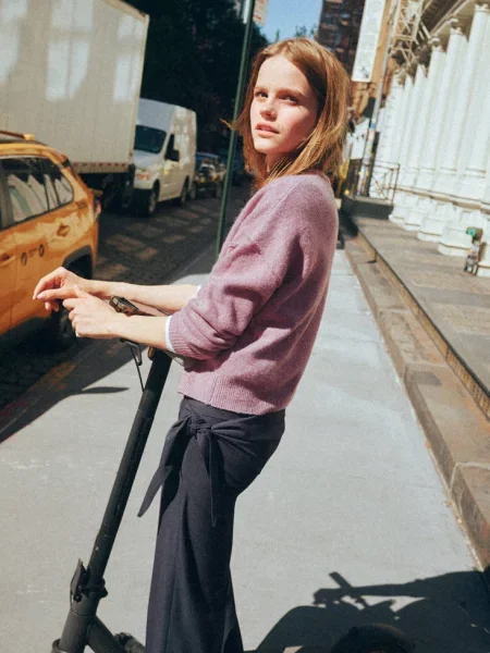 Melanżowy sweter Teen L MANGO TEEN różowy