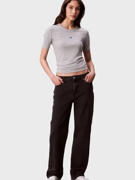 Футболка Calvin Klein Jeans из модала серая