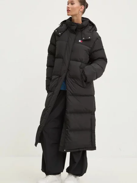 Tommy Jeans péřová bunda černá