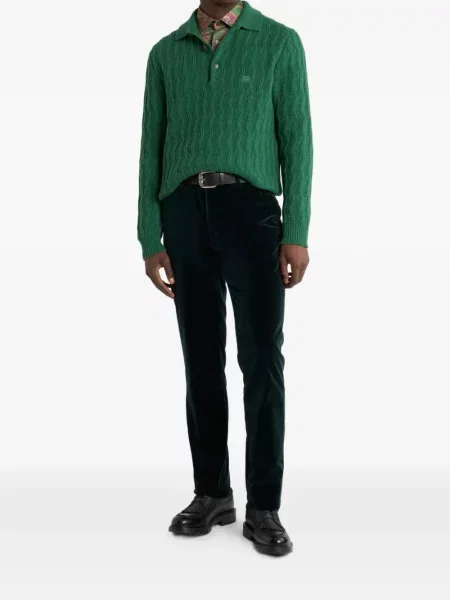 Pantaloni Etro de catifea verde
