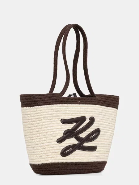 Сумка Karl Lagerfeld K/Autograph с автографом бежевая