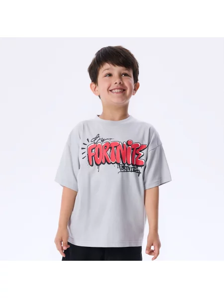 Reserved tričko Fortnite světle šedá