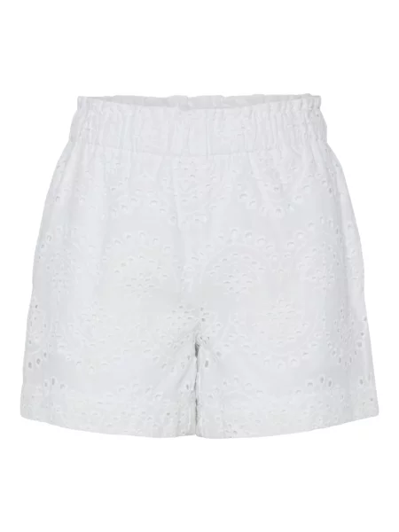 PIECES Pantaloni PCVILDE' alb