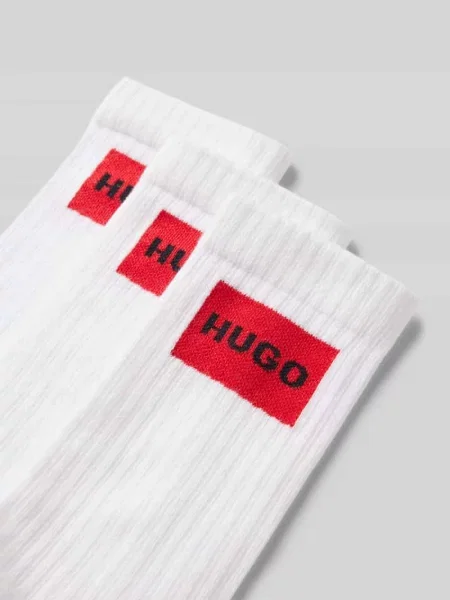 Długie skarpety Hugo z logo białe