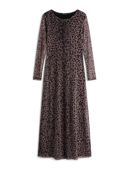 Tommy Jeans rochie maxi evazați maro