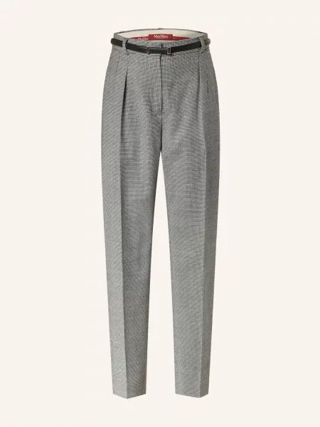 Max Mara Studio Spodnie Rania schwarz białe