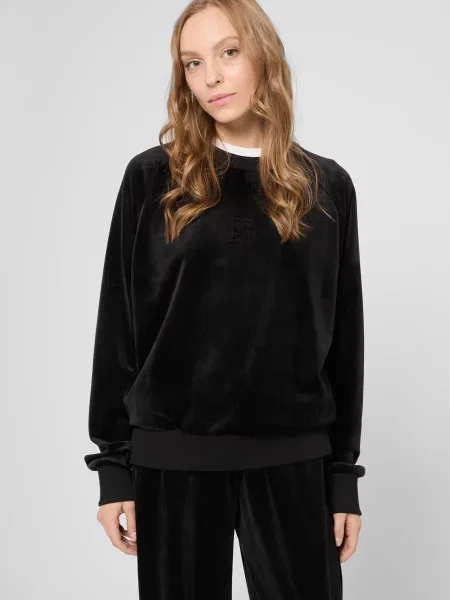 Велюровий світшот Prpy чорний